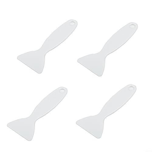 Pack of 4 De-Icer Ice Scraper Made of Plastic for Fridge and Freezer, Ice Scraper Defrost Cleaning Shovel Cleaning Device