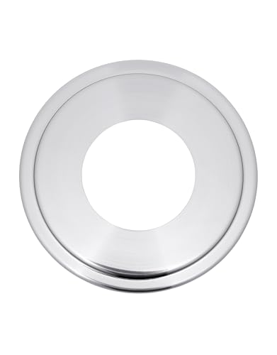 Image of The Can Converter Ceiling Medallion for Recessed Can Light - Home Improvement Decorative Steel Goof Ring & Cover Plate for 4'', 5'' & 6″ Cans, Small Ceiling Medallion for Chandeliers, Polished Nickel