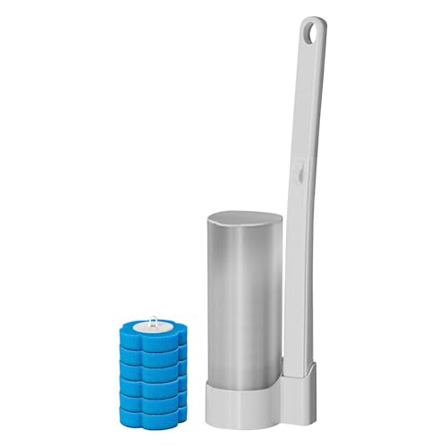 Tewzafiya de Nettoyage de Toilette, Brosse de Toilette Rechargeable,Ensemble de Baguettes de Toilette Rechargeable | Fournitures de Nettoyage de Salle de Bain, épurateur Portable à Changement