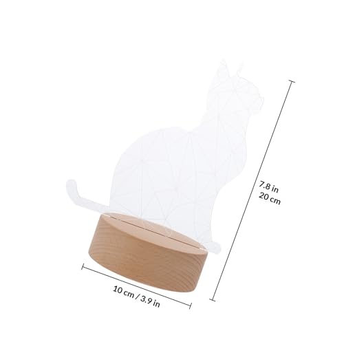 Lámpara de Mesa LED Gato 3D Mini Decorativa miniatura 2