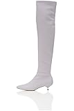 Puntera y horma reforrzada find. Botas Altas Show para Mujer, Gris (Grey), 39 EU