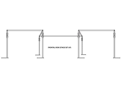 Global Truss Vorhang-Rohr, Querbalken, 1,3 m - 2,1 m