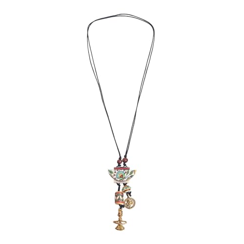 Image of AAKRITI ART CREATIONS Handcrafted Tribal & Boho Ethnic Necklace Collection | Floral, Mandala, Tassel & Dhokra Pendant Designs | Artisan Brass, Wood & Statement Jewelry for Women