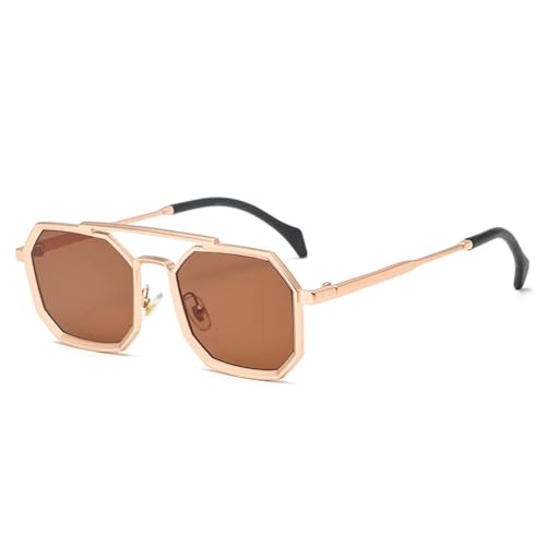 Lunettes de soleil rétro polygone contre l'éblouissement et les reflets