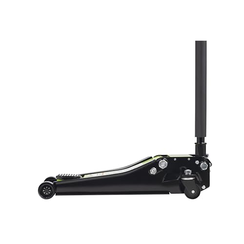 ARCAN 3-Ton Low Profile Steel Floor Jack with Bypass and Overload Safety Valves, Wide Front Wheels, High Carbon Steel Frame, Model A20003