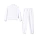 Boys Half Zip Shirt 2 Piece Kids Sweatsuit Fashion Kids Pullover Mock Neck Sweatshirt And Sweatpants Joggers Winter Spring Clean Girl Aesthetic Clothes With Bows White 11-12 Years