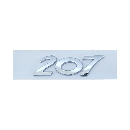NIBOTT 3D ABS Chrome Noir Coffre De Voiture Badge Decal Fit for Peugeot 206 207 301 307 308 408 508 Logo Emblème Lettres Numéro Autocollant Accessoires...