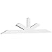 Ekena Millwork GBP084X18X0204SAR00 Saratoga Architectural Grade PVC Gable Brackets 84"W x 17 1/2"H x 2"D x 4"F, 5/12 Pitch