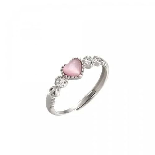 Bague coeur rose réglable pour éviter les erreurs de taille de bijou grunge