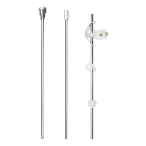 Be In Your Mind Set of 3 Lift Rod Basin Sink Pop Up Waste Rod with Plastic Ball Pop Up Waste Arm Lever Popup Waste Link Lever Pull Push Plug Joint Replacement Part