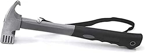 Clarmonde Tent Stakes & Tent Hammer, Heavy Duty Camping Pegs, Forged Steel Tent Pegs Unbreakable and Inflexible, Available in Rocky Place Dessert Snowfield and Grassland (20cm/8in,12Pcs +1Pcs Hammer)