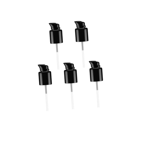 ELAYARD 5 piezas Cabezal Bomba para Loción Repuesto para Dispensador Crema Facial Compatible con Botellas Maquillaje Color Negro y Fácil Control