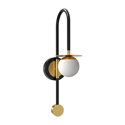 Applique murale du milieu du siècle LED globe pour chambre à coucher