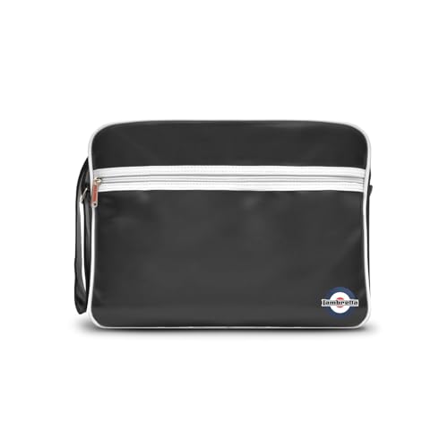 Lambretta Unisex Retro Flight Bag Black/White One Size