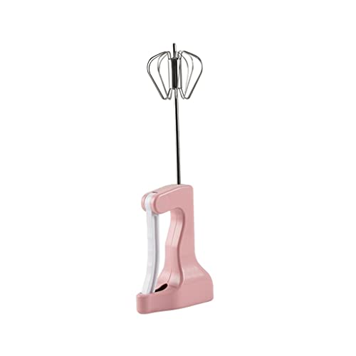 YYDSM 1 batidor de mano pequeño semiautomático de acero inoxidable batidor de huevos suministros de cocina (Color: A, tamaño: como se muestra en la imagen)