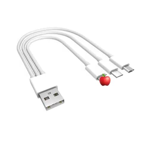 3 IN 1 Fast Charging Type C to USB Cable -V 8 iOS Lightning iP (White 22 CM) I 65W / 3.1A Small Mini Short Cable I Compatible with All C Type Devices & V8 IOS Lightning iP Tarvel Charging Power Bank (B0D5WV3PQT) Amazon Price History, Amazon Price Tracker