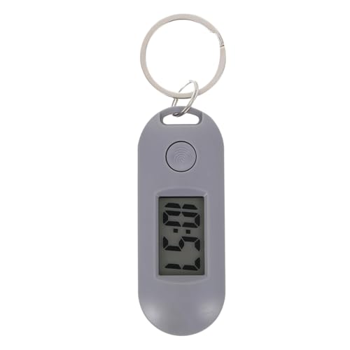 ANCLLO Keychain Pocket Watch Electronic Pockets Watch with Chain Student Keychain for Backpack Gray