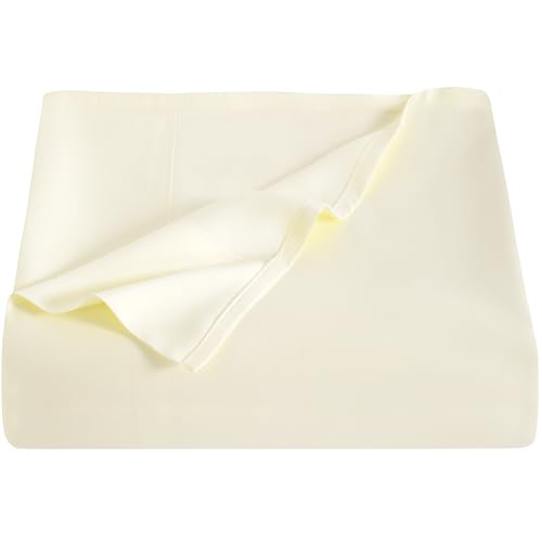 Image of NTBAY Twin Microfiber Flat Sheet, 66 x 96, Butter Yellow