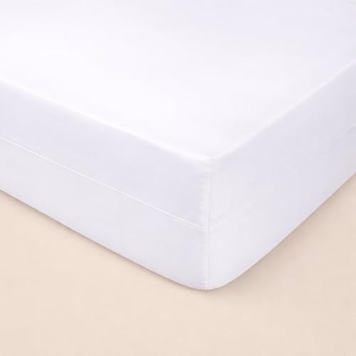 ACCRUX- Funda de Colchón Microfibra, Protector de colchón Suave Transpirable, Anti bacterias Anti ácaros. Ajustable hasta 25cm Profundidad, Cubre colchón con Cremallera. (Cama 90)