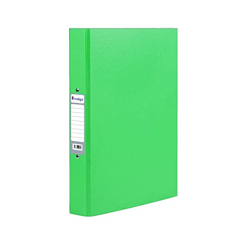 Image of Indigo® A4 2 Ring Binder Office File Folder - Green Pack of 10