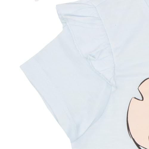 Image of Disney Princess, Minnie Mouse, Lilo & Stitch Girls Short Sleeve Ruffle T-Shirt & Leggings Set, 2-Piece Bundle for Kids