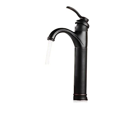 Robinet lavabo rétro avec grue en laiton et mitigeur monocommande
