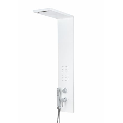 Colonne de Douche Hydromassante Blanc mat en Aluminium Mod. Trend