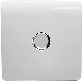 Trendi Switch ART-LDM Artistic Modern Glossy Tactile 1 Gang 2 Way 120w LED Dimmer Switch Ice White, 35.0 mm*85.0 mm*85.0 mm
