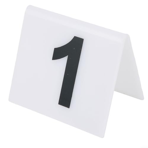Números de mesa acrílicos del 1 al 40 con dígitos negros de alta visibilidad 6