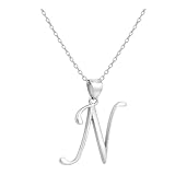 Sofia Milani - Collar para Mujeres en Plata de Ley 925 - Colgante de N Carta - 50355