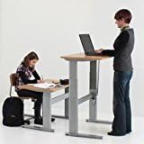 Electric Height Adjustable Office Desk- 40" x 29" Rectangle Table Top and Frame 501-278S084/24-30SB