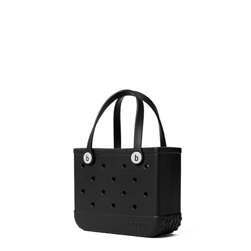 Image of BOGG BAG - Small Tote Bag - LBD Black - 11in L x 4.5in W x 8.5in H - Lightweight, Washable, Durable - All Purpose EVA - for Beach, Pool, Boat, Work, Sports