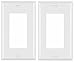 (2 Pcs) 15 Amp Decorator Receptacle Duplex Wall Outlet Plate Cover, Size 1-Gang 4.50