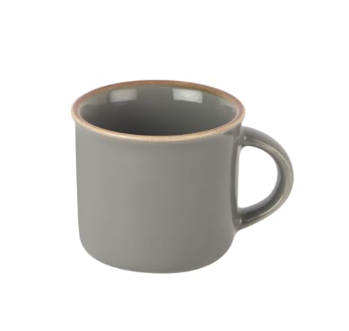 Image of CELLO Estella Nexus Color Silver Mist Plain Mug Set of 6, 90ml, Grey | Scratch Resistant | Porcelain Tea, Coffee Mug Set | Ideal for Daily Use & Gifting | Dishwasher Safe | Small Mug |