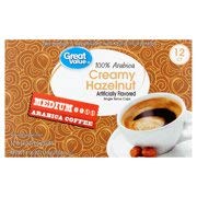 Great Value 100% Arabica Creamy Hazelnut Coffee Pods, Medium Roast, 12 Count- 0.34 oz each (Pack of 2) image 4