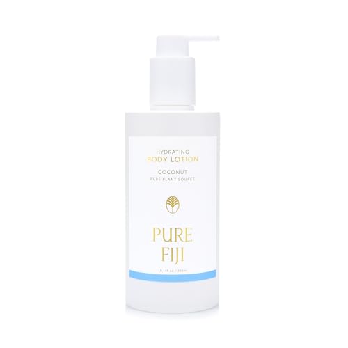 PURE FIJI Hydrating Body Lotion 10.14 oz / 300 ml – Nourishing, Lightweight, Fast-Absorbing, Tropical Moisturizer, Natural Ingredients, Coconut Milk, Daily Skincare (10.14 oz, Coconut)