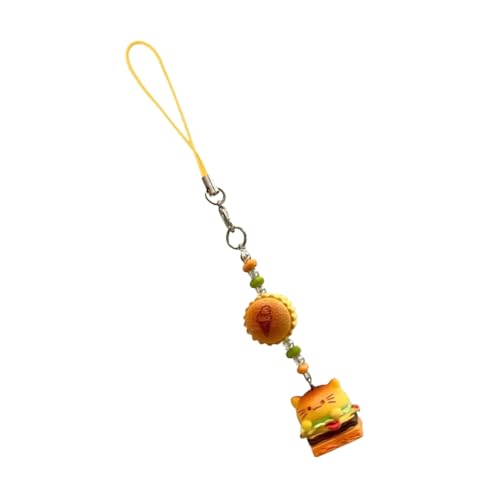 Stylish Cats Beadwork Phone Lanyard Handmade Resin Fashionable Pendant