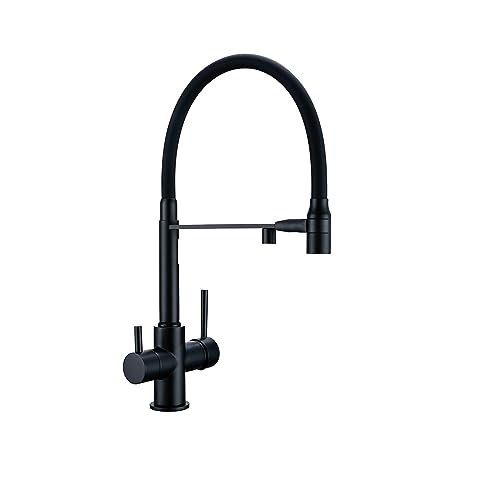 Grifo De Cocina Giratorio 360 con Filtro, Purificador De Agua Extraíble Y Mezclador De Agua Doble Y Pura para Uso Doméstico Y En Restaurantes.,