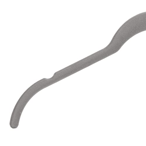 Amazon Basics Space Saving Slim Velvet Non-Slip Clothes Hangers for Closet Organization, Gray/Silver, 30-Pack - image 9
