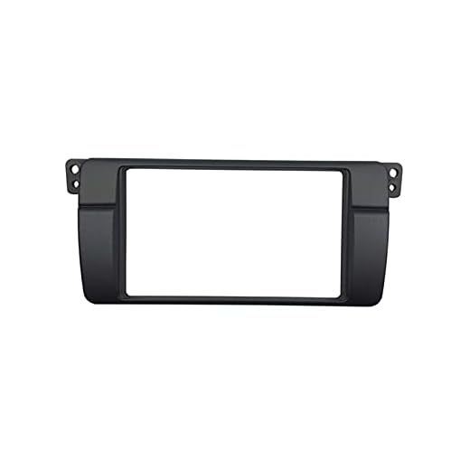 binbin Bra kvalitet 180x105mm Öppningspassform för BMW 3-serie E46 Double DIN Fascia Radio DVD Stereo Panel Trim Refant Installation Frame (Color Name : Black)
