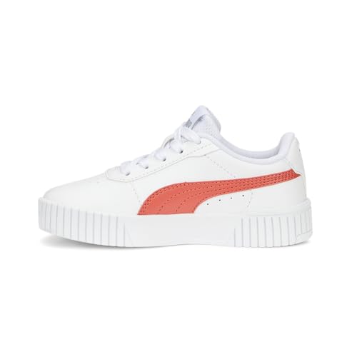 PUMA Kids Girls Carina 2.0 Glitzy Lace Up Sneakers Shoes Casual - White - Size 11.5 M3