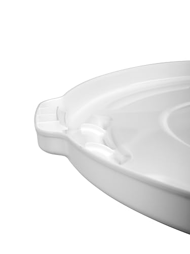 Image of Rubbermaid Commercial Products BRUTE Heavy-Duty Round Trash /Garbage Lid, 10-Gallon, Gray, Outdoor Waste Container for Home /Garage /Mall /Office /Stadium /Bathroom