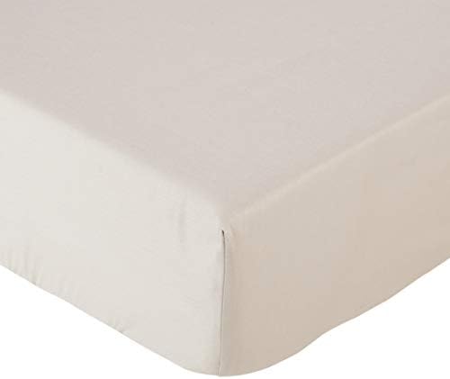 Amazon Basics Sateen Fitted Sheet, 90 x 200 cm, Dark Grey