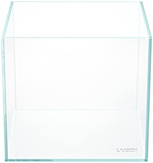 LANDEN 20C 2Gallon Cube Rimless Low Iron Clear Aquarium Tank, All Glass Aquarium,Small Betta Fish Tank,W7.8×D7.8×H7.8 in(20x20x20cm) 5mm Thickness with Nano Foam Leveling Mat