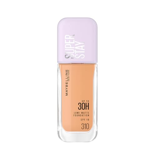 Maybelline New York Super Stay Lumi Matte Liquid Foundation, 30 HR Long Lasting yet Lightweight, 310, 35ml