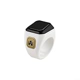 Anillo de contador de oración digital con batería de iones de litio de 3.7 V y puerto de carga USB para soporte de práctica espiritual a largo plazo (20 mm, blanco)