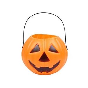 Priya Party Decoration Halloween Pumpkin Plastic Bucket for Halloween Parties 1PC