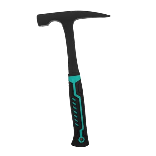 Amosfun Martello Geologico in al Carbonio Doppia Testa con Punta e Testa Strumento Compatto per Esplorazioni Minerarie e Rottura Pietre Leggero e Portatile per Rilevamenti Esterni