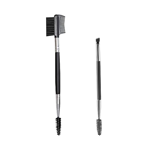 Cepillo para Cejas, 2 Pcs Cepillo de Pestañas, Peine de Pestañas, Cepillos para Cejas de Doble Punta, Separador de Pestañas Portátil, para Modificar Cejas y Pestañas, Herramientas de Maquillaje
