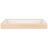DIYEAH Bandeja Rectangular de Cuero Pu para Joyas Almacenamiento Antienredos para Collares y Pendientes, Adecuado para Uso Personal en Tocadores o Cajones